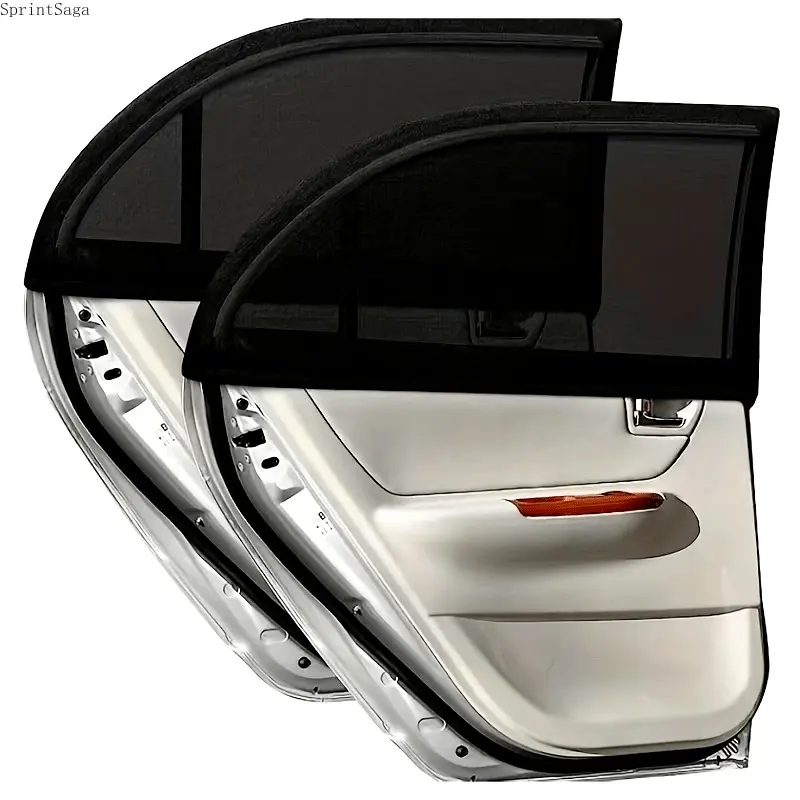 Universal Car Window Shade for Front+Rear Windows, Slip-On Breathable Mesh, Heat-Insulate Sun Protection and Privacy for Driving, Uv Protection, Driver, Car Window Sunshade Net tiktokshopbacktoschool
