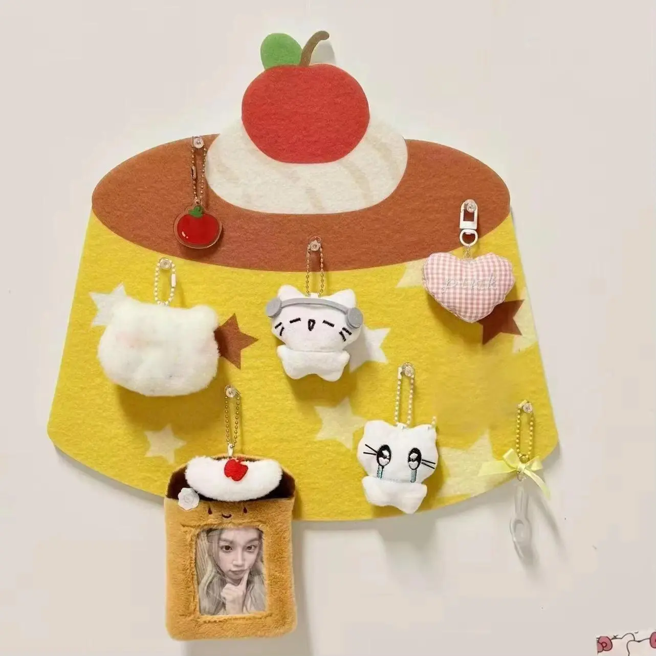 New Pudding Egg Pine Cartoon Felt Cork Board Photo Message Board Wall Dormitory Punch-free Wall Room Decoration Cute Gift 2025