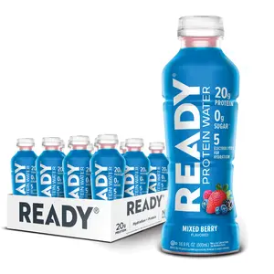 Ready Protein Water - LIMITED EDITION FLAVOR - Mixed Berry, 12 Pack - 20g of Protein