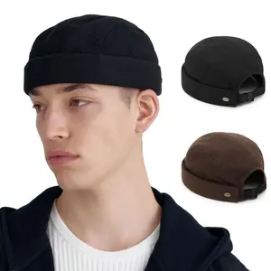 UNDERCONTROL Vintage Brimless Cap – Faded Cotton Sailor Hat for Men & Women, Adjustable Lightweight Fall No Visor Docker Beanie