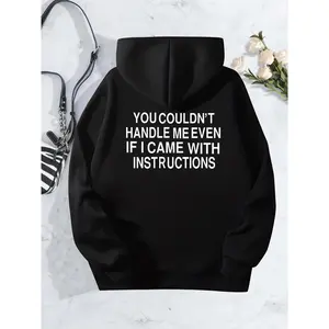 Women's You Couldn't Handle Me Graphic Cute Hoodie Funny Halloween Long Sleeve Hooded Trendy Streetwear Fashion Sweatshirts Tops Casual sweatshirts winter outfits graphic hoodie comfort hoodies