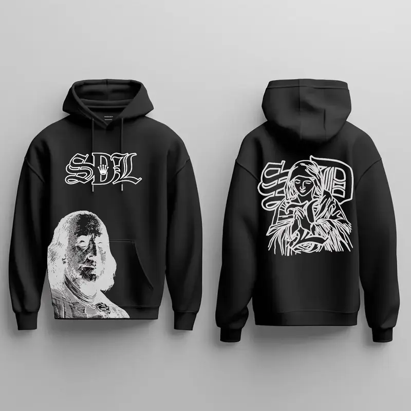 SDL Hoodie Available in Full Color, Luxury Custom Zip-Up Hoodie, Unisex Streetwear Jacket