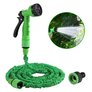 7 Modes Water Gun Expandable Hose Kit 25~150FT Flexible Pipe Garden Watering Car Washing Clearing Adjustable Spray Water Gun