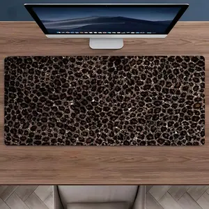 Fashion Wild Leopard Print Design Extra Large Gaming Mouse Pad, Aesthetic Desktop Decoration Protection Pad, Rubber Pad Non-slip Lock Edge Work Pad, Multi-size Mousepad Suitable For Laptop, Desktop Computer Games, Work, Family, Desktop Accessory