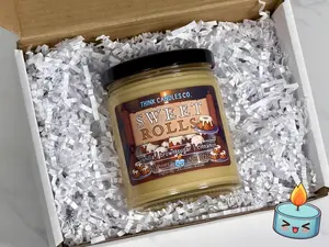 Sweet Rolls Candle | Hand Poured Vegan Wax Blend Candle | 9 oz, 4 oz, 2 oz Snap Bar