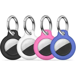 Anti-scratch Airtags Key Chain, Anti-lost Airtags Case with Keychain, Multicolor Airtag Accessories for GPS Item Finder Tracker