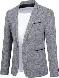 Men's Suit Jacket One Button Slim Fit Sport Coat Business Daily Blazer