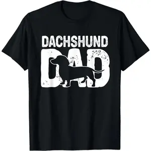 Funny Dachshund Dad Dog Lover Doxie Father Wiener Dog Owner T-Shirt