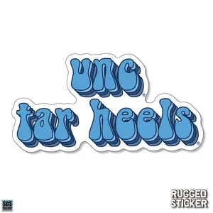 UNC TAR HEELS GROOVY DECAL STICKER