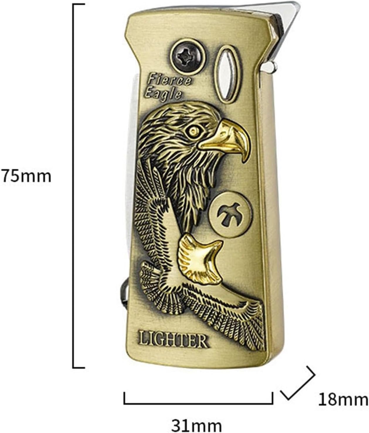 3-in-1 Multifunctional Windproof Lighter with Folding Knife and Bottle Opener Combination set for Kitchen, Outdoor, Emergency Self-Defense(Without Butane Gas)