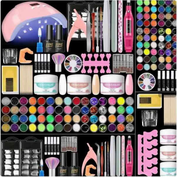 Gel Polish Kit, 42 Colors, Chip-Free 21-Day Wear Soak Off Gel with Glitter Shades, Includes Manicure Tools for DIY Nails at Home