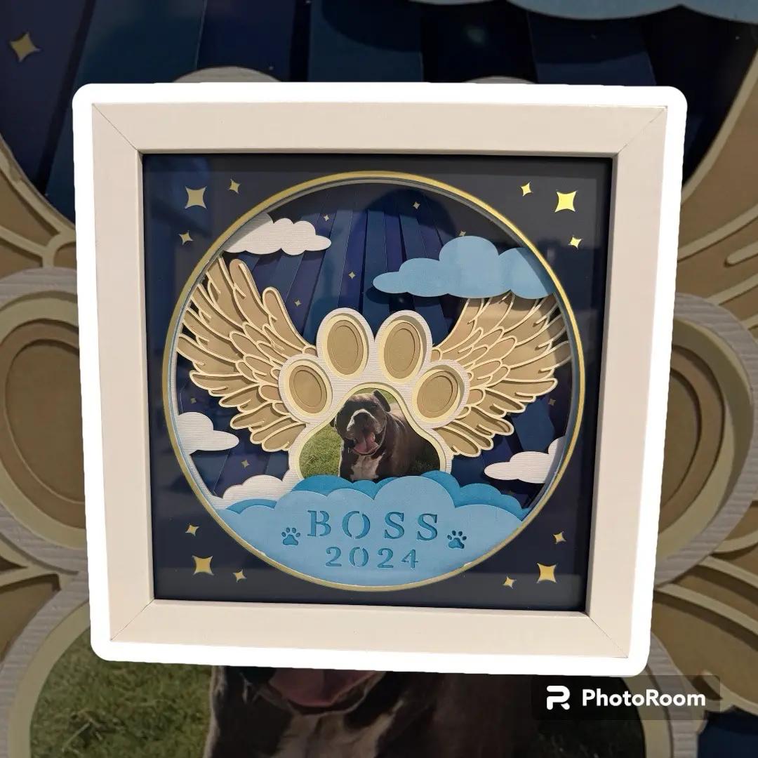 Custom Dog Memorial Shadow Box