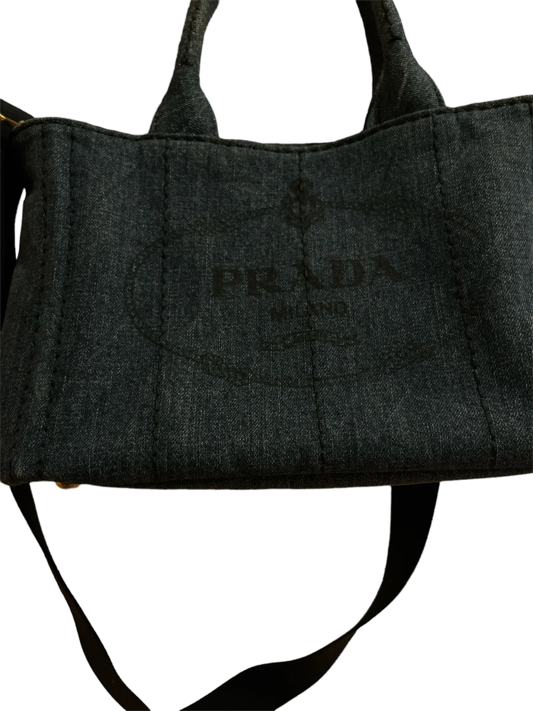 Pre-owned PRADA Denim Tote Bags Canapa Denim
