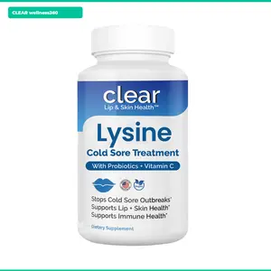 Clear Lip & Skin Defense | L-Lysine + Acidophilus Probiotic + Vitamin C | Cold Sore Treatment & Clear Skin