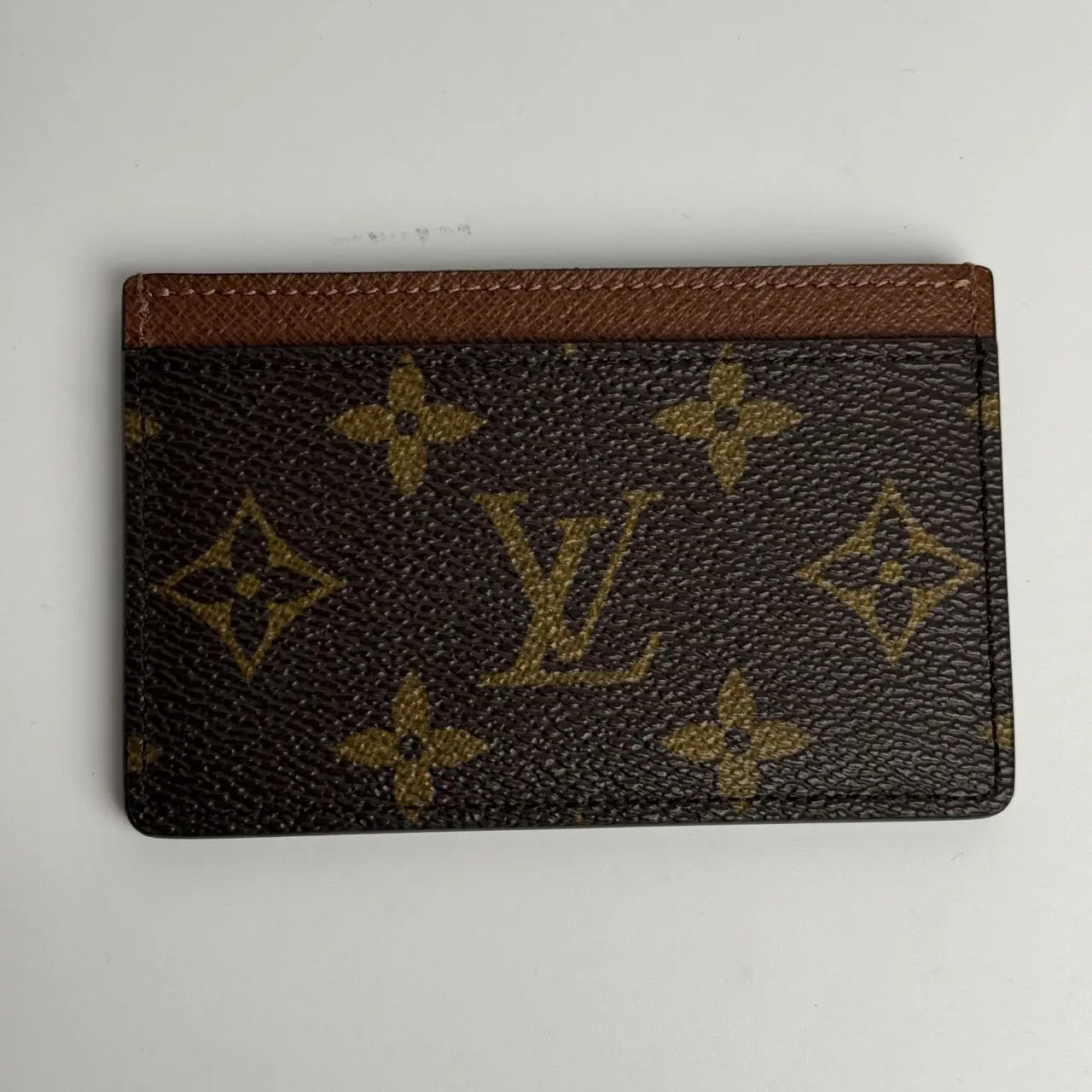 Pre-owned Louis Vuitton canvas Small Leather Goods lv card holder brown [PRO]