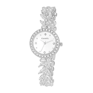 EAMTI Women's Luxury Petal Casual Bracelet Watch Simulated Quartz 27mm Dial 10mm Band Water-Resistant 30m Gift for Her