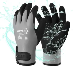 100% Waterproof Winter Work Gloves – Thermal Foam Latex Coated, Men & Women
