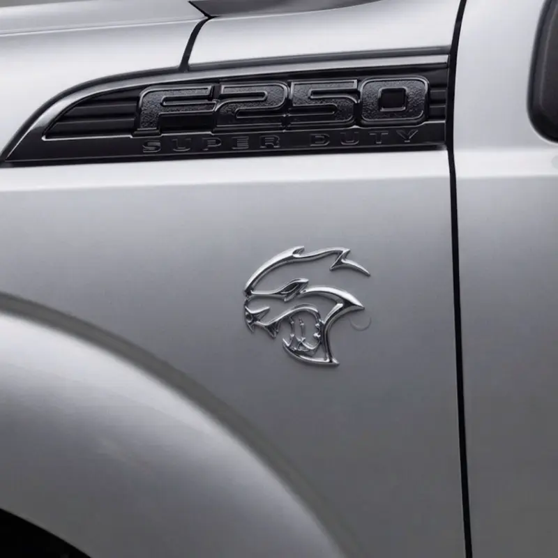 3” Hellcat Metal Emblem Badge – Self-Adhesive Fender, Door & Tailgate Decal