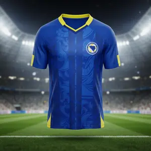 Bosnia & Herzegovina Soccer Jersey – Blue Football Shirt, National Team Fan Jersey, Balkan Football Kit, Unisex Sportswear, World Cup Style Shirt