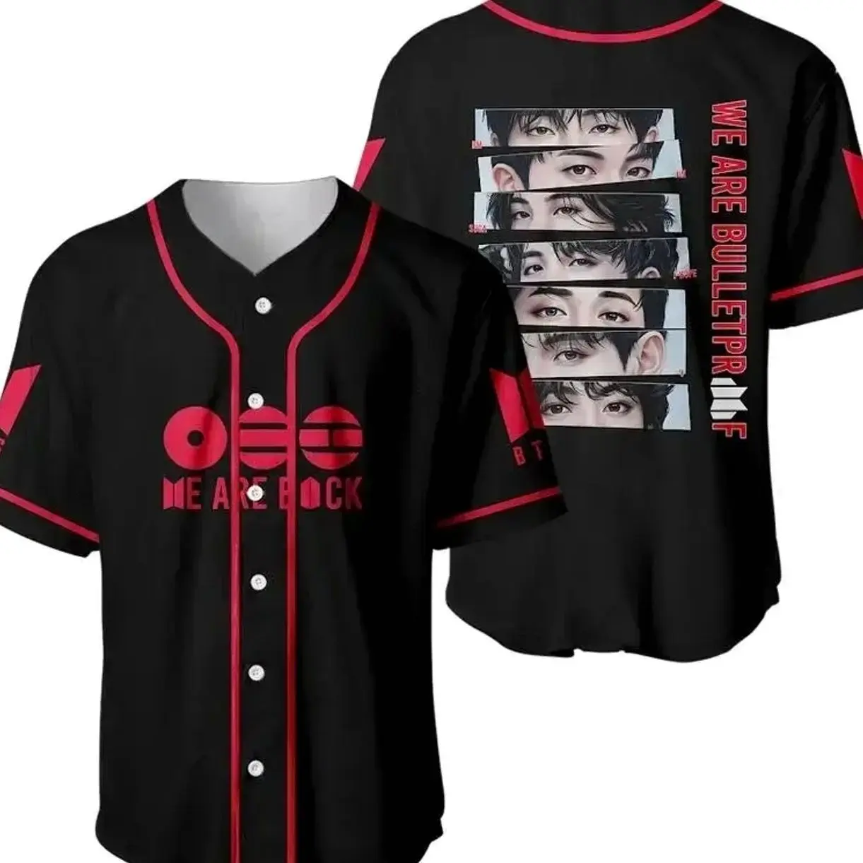 K-pop Boy Band Baseball Jersey – Bulletproof Era Bangtan 7 Members Fan Merch, Gift For Him & Her , Gift For Fans