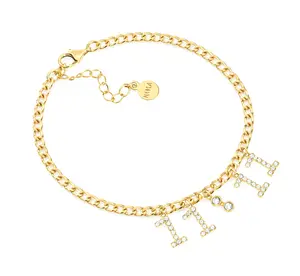 11:11 Cuban Chain Charm Bracelet in Gold