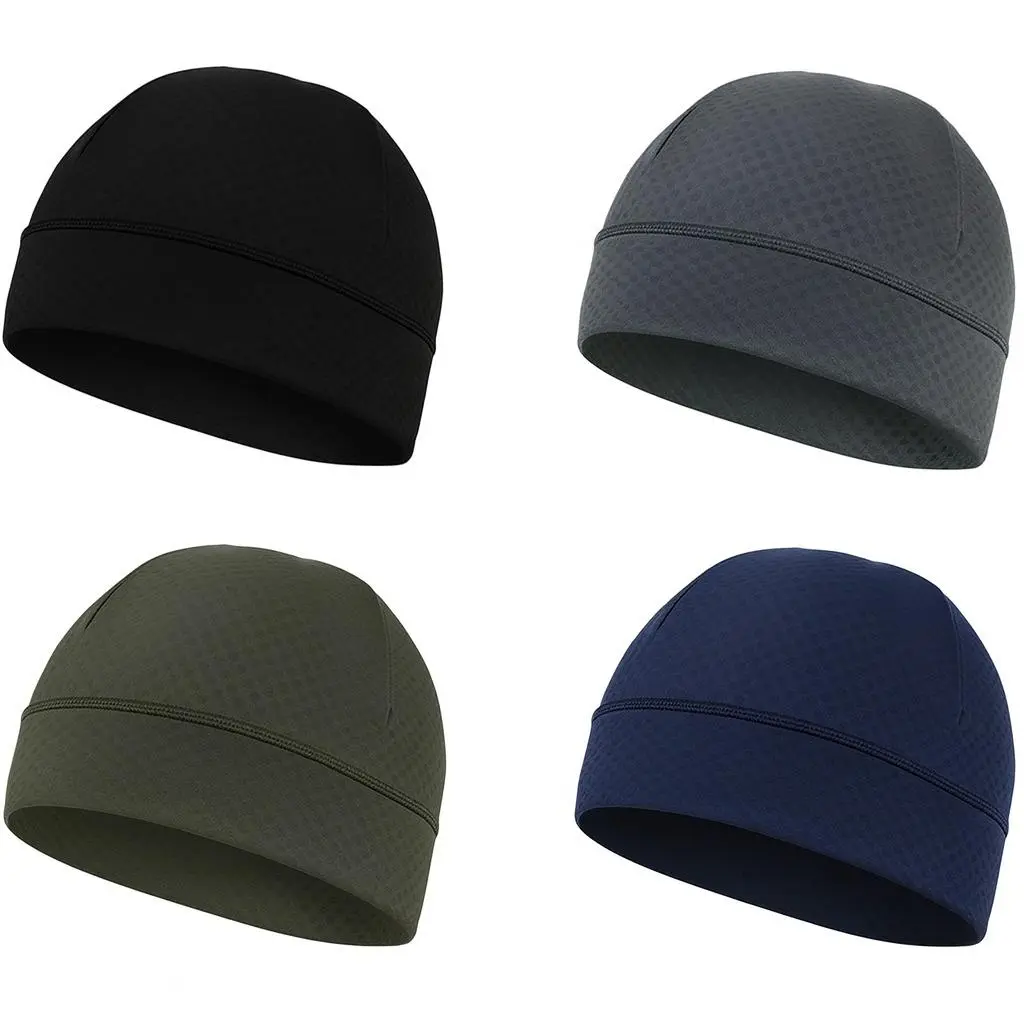 Unisex Skull Cap Beanie - Stretch Fit, Thermal Insulating, Elastic Thermal, Windproof Helmet Liner for Running, Cycling, Stretch Fit Hats, Thermal Insulating Hats