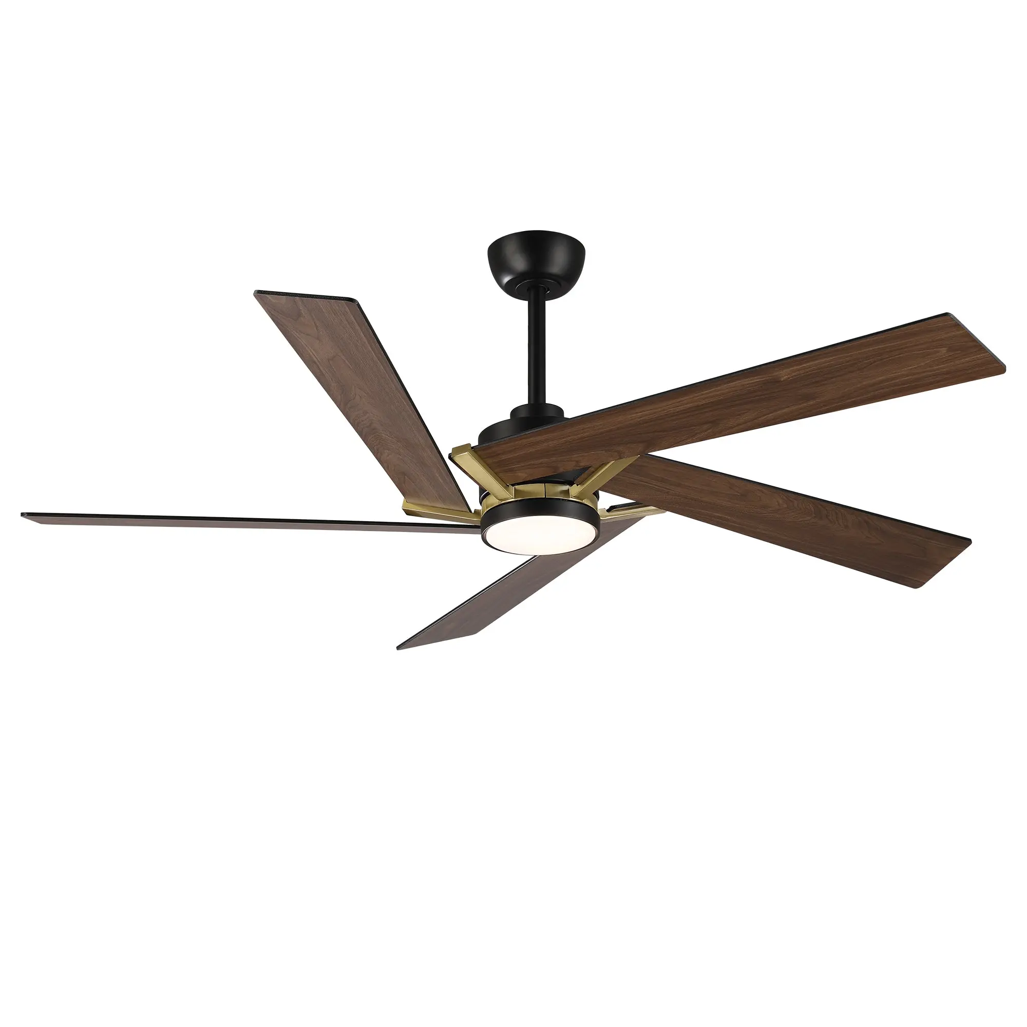 Baron 60 Inch Industrial Style LED Ceiling Fan | Quiet Large Fan with Remote Control