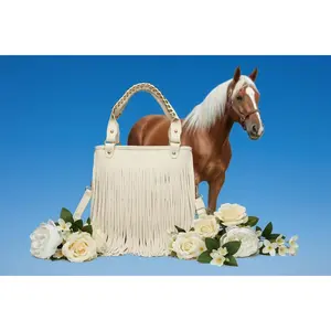 Fringe PU Leather Handbag - Elegant Medium Size Plain Design for Everyday Use - Imported PU Leather Material