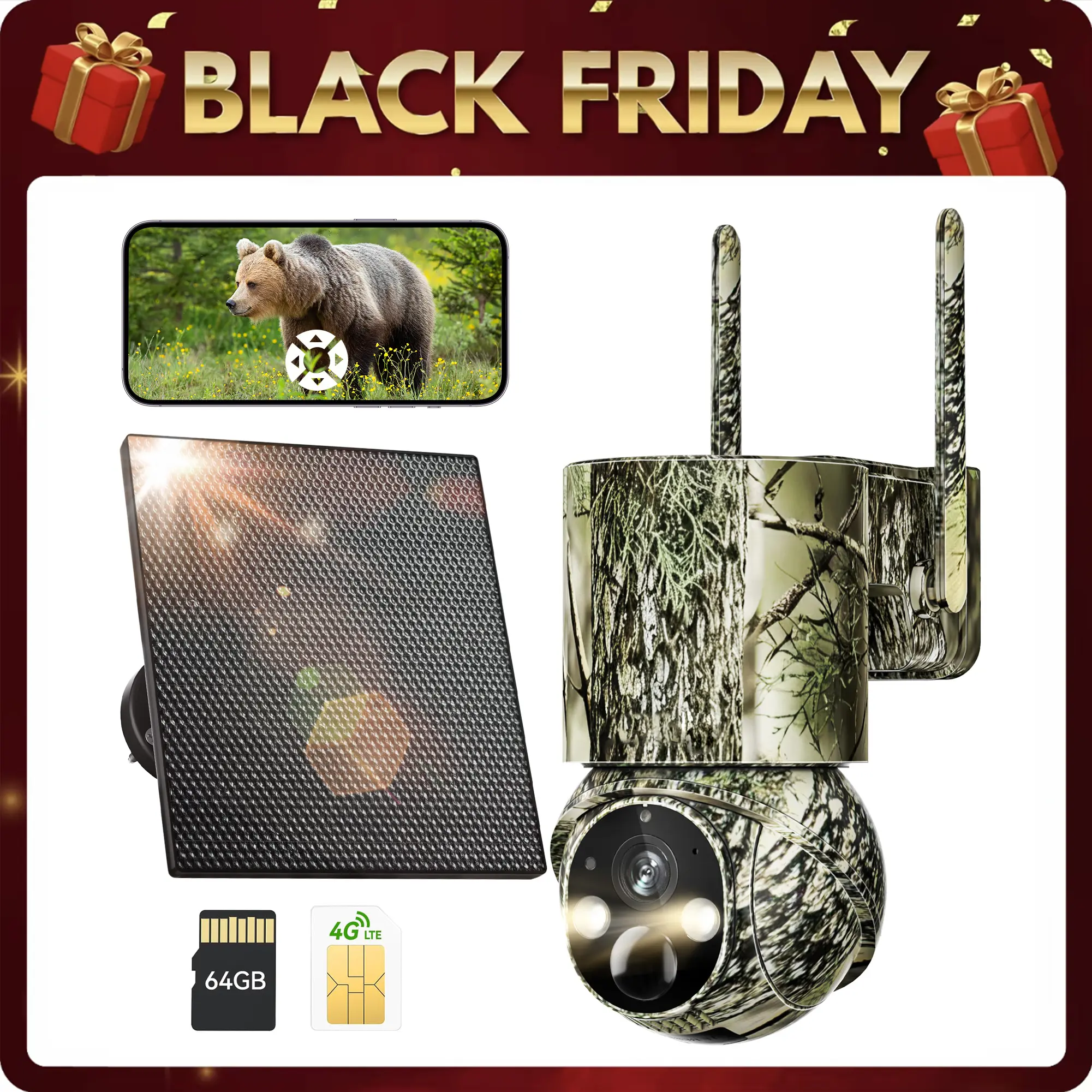 2K 4G LTE Cellular Trail Camera – Single Lens Outdoor Hunting Cam, 8MP HD Live View, No-Glow IR Night Vision, SIM Card Included, Smart Motion Detection, Waterproof outdoorfun summerwins