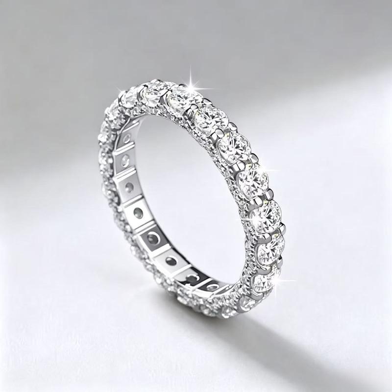 Moissanite Women's Engagement Ring, S925 Silver 3*3mm Luxury Minimalist Ring, Suitable for Daily Wear, Birthdays, Holidays, and Wedding Gifts