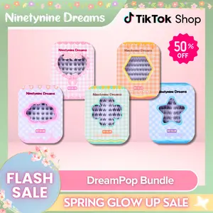 Ninetynine Dreams DREAMPOP [NO GLUE] Self-Adhesive Lashes Bundle (5 Styles)| Press-On Eyelash Clusters, Ultra-Thin Self-Adhesive Jelly Band - Beginner Friendly Lightweight Easy Apply DIY Individual False Eyelashes, Must-Have Trending Best Selling Gift Set