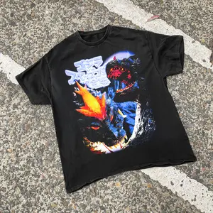 Killer 'Godzilla Vs Destoroyah' Promo Vintage Black T-Shirt  Graphic Tee Heavy Cotton Tee Shirt, 100% Heavy Cotton Shirt