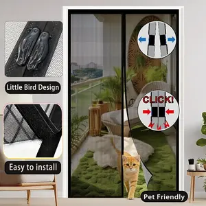 Magnetic Curtain Door, Bird Magnet, Automatic Closure, Pet Friendly, Easy Install, Bug Proof, Living Room, Bedroom, Kitchen, Balcony