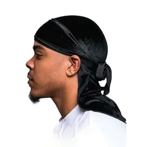 Veeta Superior Velvet Durag - High-Quality Head Wrap for Elite Wavers, Soft Velvet & Silky Polyester, Maximum Comfort & Moisture Lock, Protects Hair from Elements
