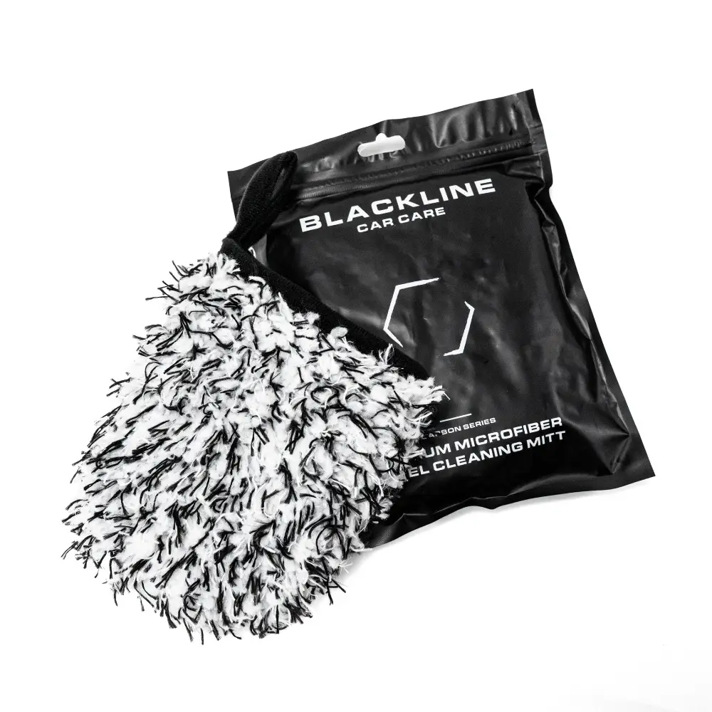 BLACKLINE® MICROFIBER WHEEL MITT - HANDS ON WHEEL CLEANING