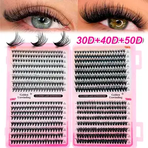 Cluster False Lashes, High Capacity, 30D/40D/50D, D Curl, Fluffy, Non-Toxic, DIY Extension, Ideal for Daily Use, Parties, Travel, Gifts, Eyelash Extensions