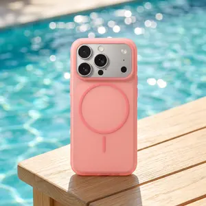 Magnetic Jelly Silicone Dopamine Summer Color Phone Case for iPhone 15/16/17 Pro Max - Transparent, Cooling, Waterproof, Anti-Drop Protection Cover