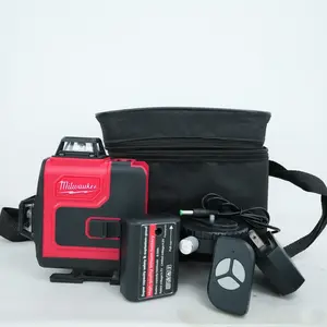 Milwaukee 16 Line Horizontal Vertical Cross Laser Level，Professional Construction Grade Measuring Tool，For Wall And Floor Integrated Construction High Altitude Operation，With ±0.3mm/10m Precision Dual Power Supply Magnetic Fine-tuning Base professional