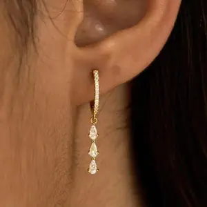 Dangle Earrings for Women, 4K Gold Plated Dainty Trendy Drop Earrings Jewelry
