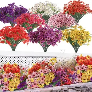 New Deal - 24 Bundles Artificial Flowers for Indoor/Outdoor Use, Fake Flowers for Indoor/Outdoor Garden, Porch, Window Box, Home Wedding Farmhouse