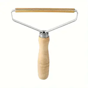 Manual Pet Hair Remover Tool for Effective Cleaning of Carpets, Clothing, and Upholstery with Metal Blade 2-Sided Undercoat