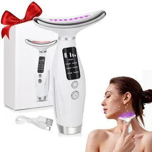 Seven Color Facial Massager, Facial And Neck Massager With 7 Color LED Light, Facial Beauty Machine, Skin Care, Suitable For Neck Face And Legs, A Nice Gift For Women And Mother.