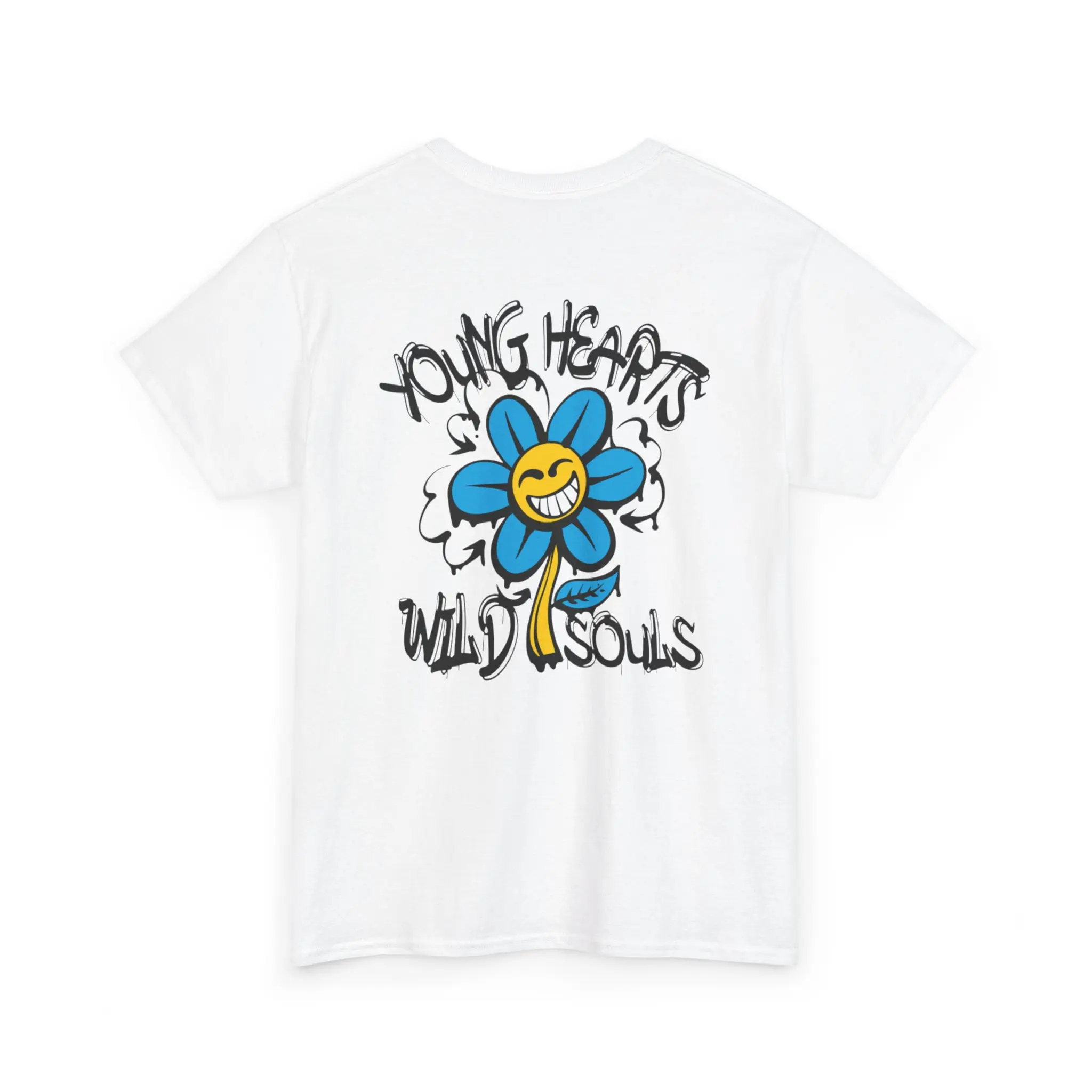 Young Hearts Wild Souls Chest Hit + Back Daisy Streetwear Tee