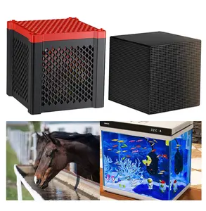 Pure Cube Water Trough Filter Eco Aquarium Cube Filter with Activated Carbon for Fish Tanks Ponds Horse Troughs Livestock Stock Tanks 2.0 Eco Water Purifier Cube with Honeycomb Charcoal Odor Control Filtration