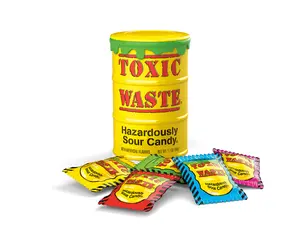 Toxic Waste Hazardously Sour Candy - Yellow Drum