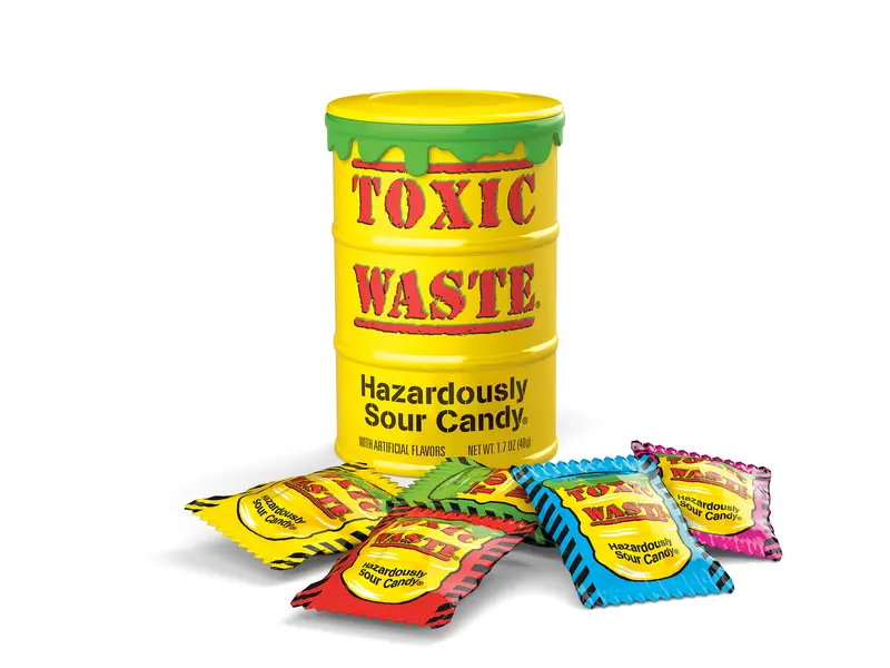 Toxic Waste Hazardously Sour Candy - Yellow Drum