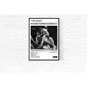 Khabib Nurmagomedov Poster, Khabib Nurmagomedov Print, The Eagle Poster, Mma Print