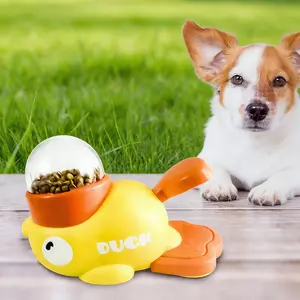 2-in-1 Interactive Slow Feeder Dog and Cat Slow Feeder Bowl Enrichment Toys Interactive Dog Toys Perfect for Small to Medium Puppy Duck-Shaped Puzzles Promotes IQ Training, Reduces Bloating