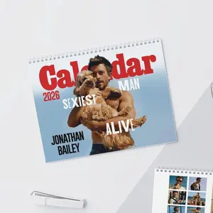 Jonathan Bailey 2026 Calendar, Funny Celebrity Wall Planner, Actor Fan Gift for Her, Celebrity Crush Merch, New Year Holiday Gift