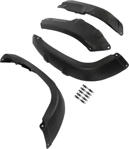 Mud Guard 4Pcs Compatible with 2005-2011 Honda TRX500FE 2005-2014 TRX500FA Fourtrax Foreman Rubicon 500 Fender Flares Black Plastic